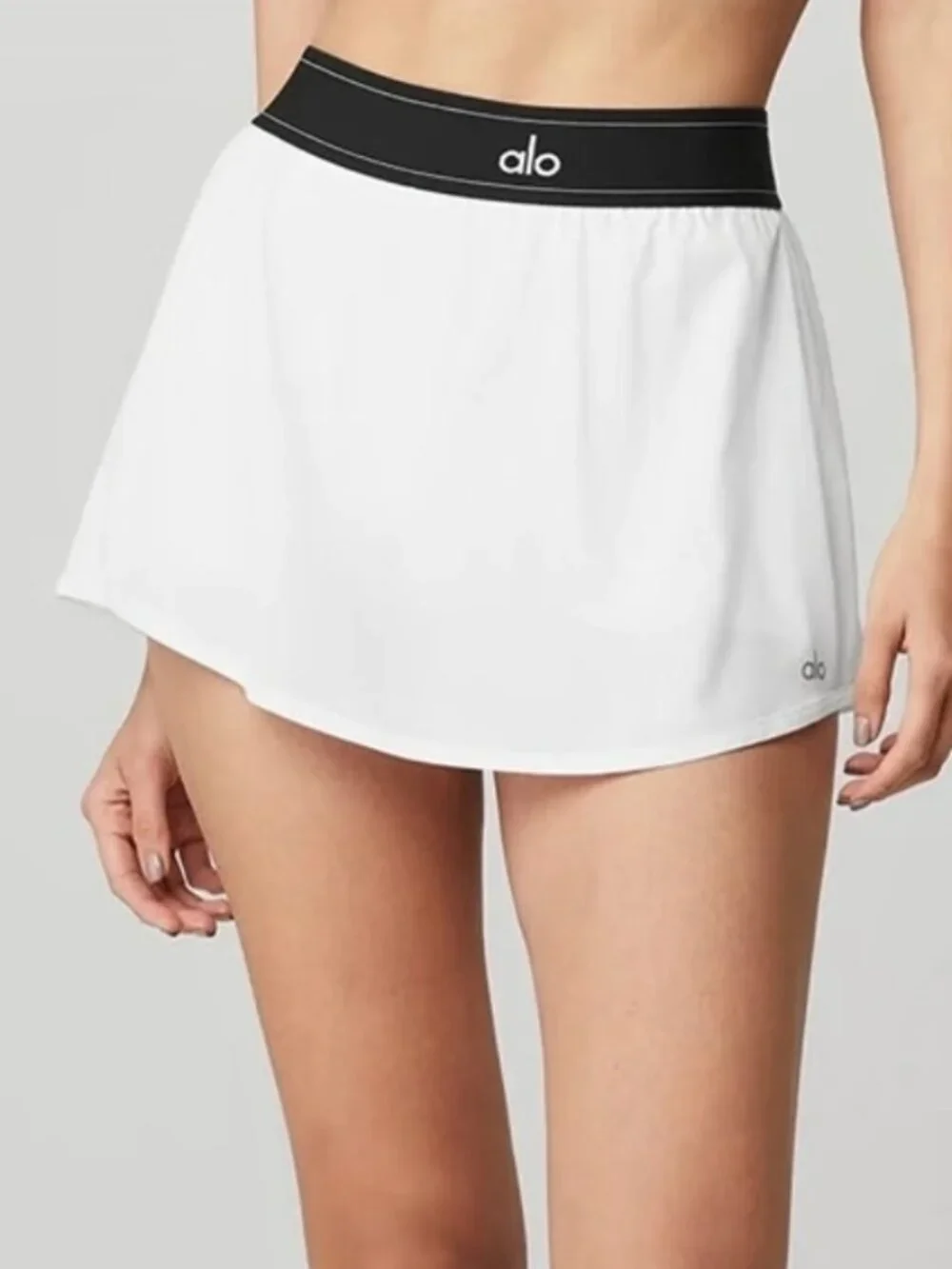 💞Alo Yoga Match Point Tennis Skirt White NWT ✨Casual/Sporty Mini Skirt